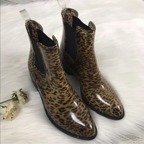 Jeffrey Campbell Stormy Rain Boots ANIMAL Print - Picture 2 of 8